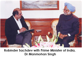 President with Prime Minister, Mr. Manmohan Singh